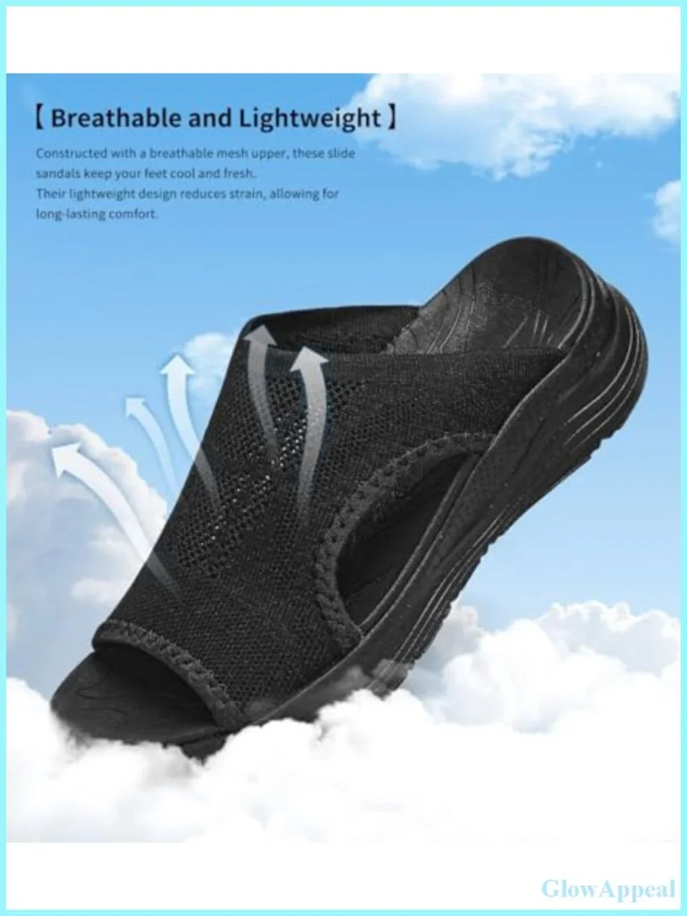 Womens Orthopedic Platform Slides Sandals with Arch Support Comfortable Walk